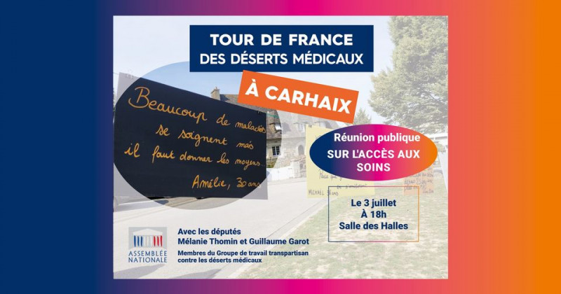 Tour de France des Déserts médicaux à Carhaix